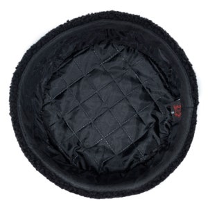 Black Sheepskin Caucasus Hat Unisex Winter Hat Handmade Leather Hat Medieval Hat Anatolian Hat XS S M L XL 2XL image 7