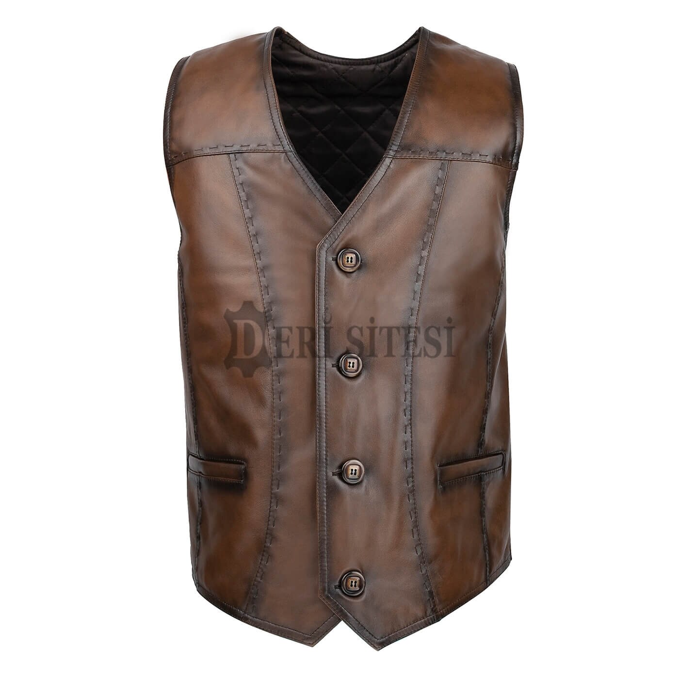 Mens Soft Brown Leather Waistcoat Classic Traditional Gilet - Etsy