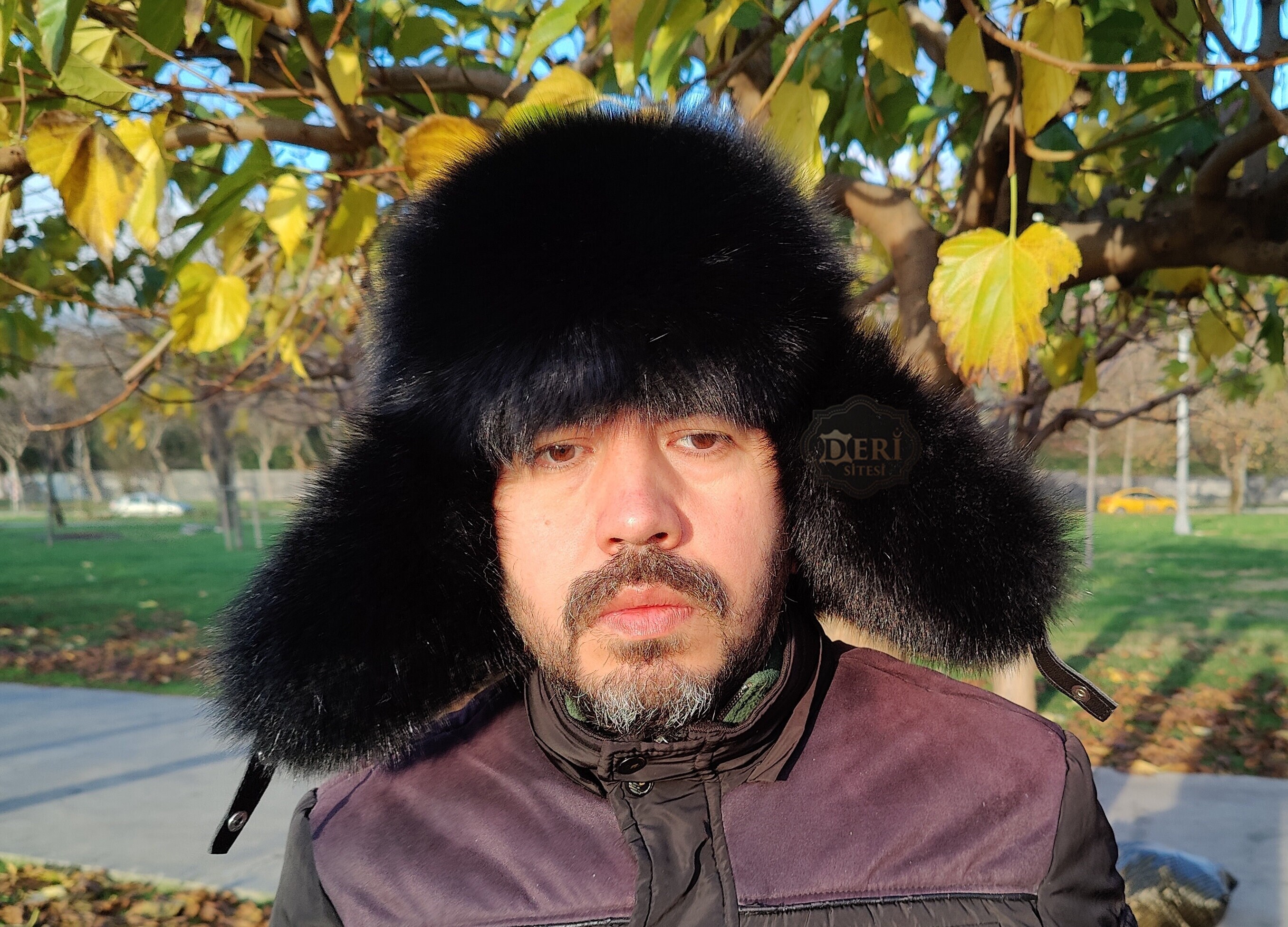 Black Fox Fur Trapper Hat – Men's Aviator Pilot Hats, Russian