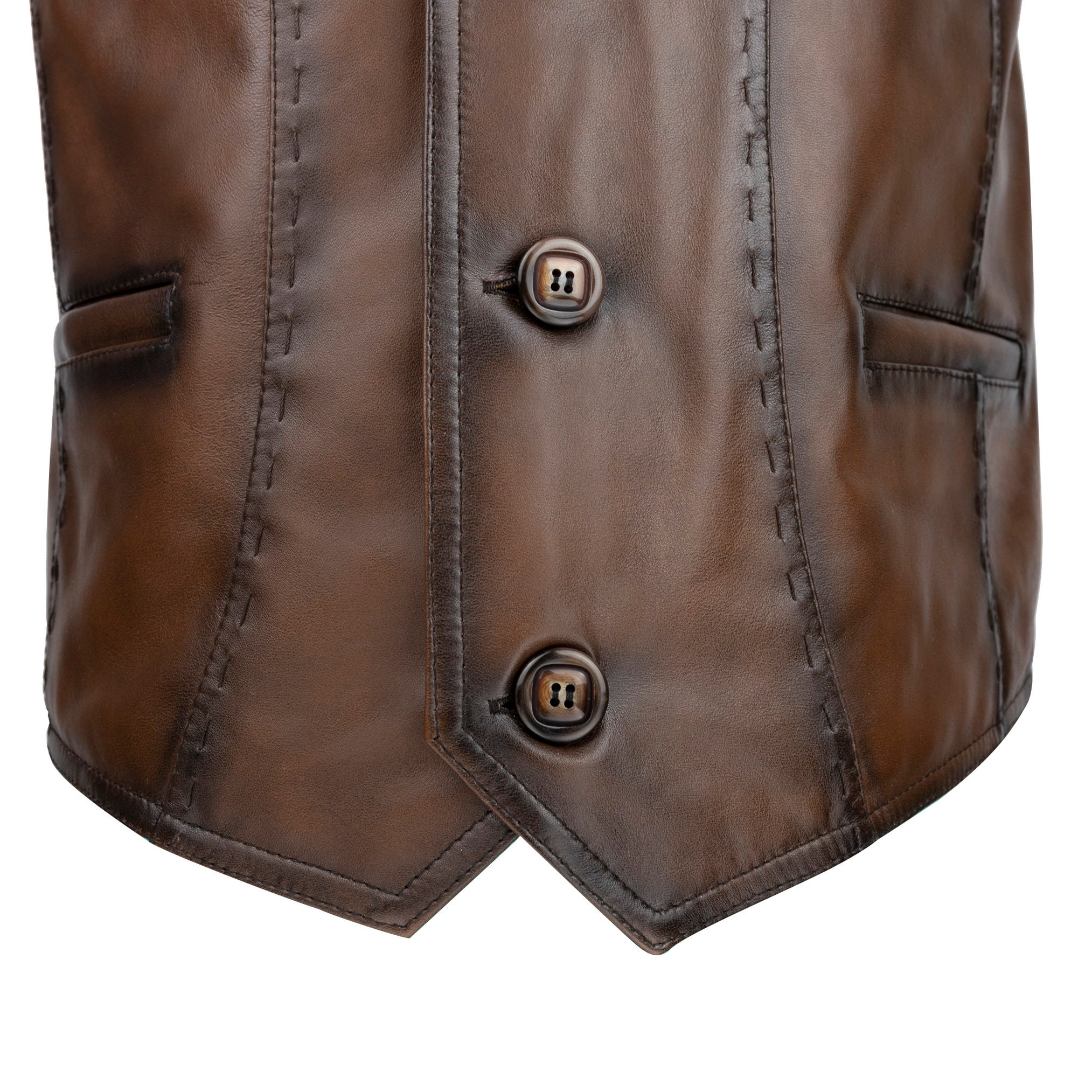 Mens Soft Brown Leather Waistcoat Classic Traditional Gilet - Etsy