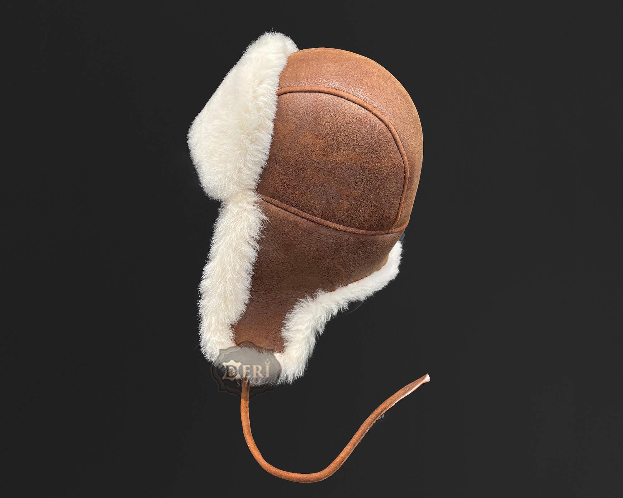 Handcrafted Leather Aviator Russian Ushanka Trapper Winter