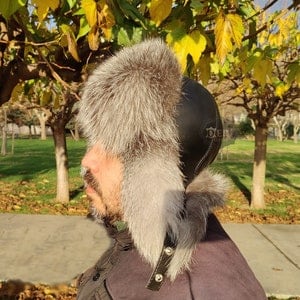 Silver Fur Men Hat, Trapper Hat, Silver Fox Fur Hat, Mode hoed, Silver fox bontmuts, Leren hoed, Winterhoed - Kerstcadeaus voor hem