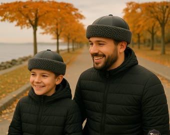 Sheepskin Cap - Boys Winter Hat – Handmade Kids Fur Beanie, Warm Lambskin Shearling Gift
