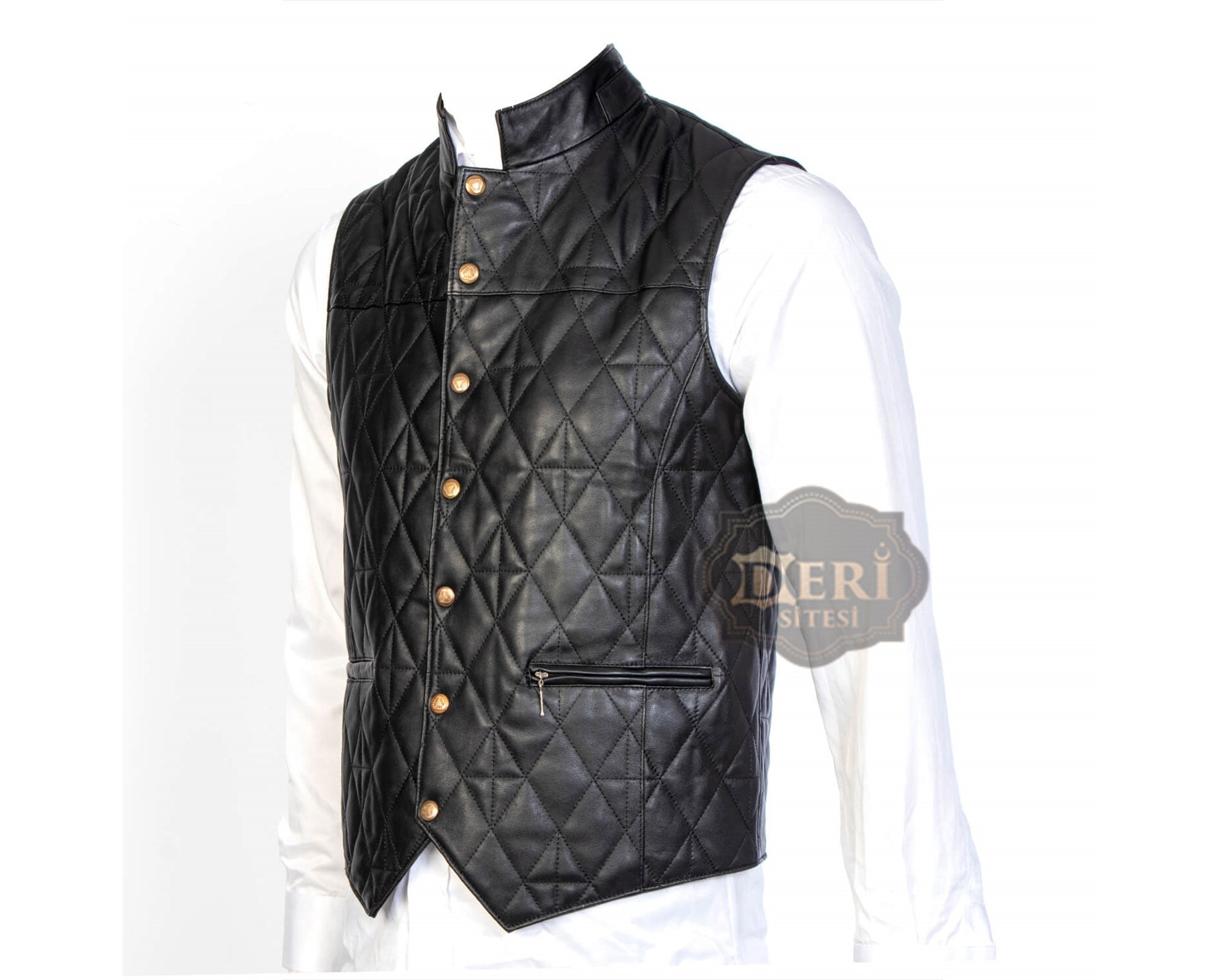 Mens Leather Vest Etsy Singapore