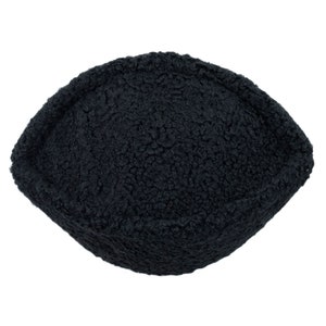 Chapeau kalpak anatolien en peau de mouton noir Chapeau en cuir fait main Chapeau turc Papakha image 2