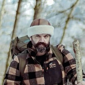Handmade Lambskin Leather Fur Hat – Men’s Shearling Sheepskin Winter Beanie, Outdoor Cap