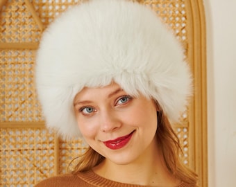 Winter Hat Faux Fur Russian Style Retro 70s 80s Winter Fashion Handcrafted Warm 1970s Russian Hat - Etsy Canada main image 4