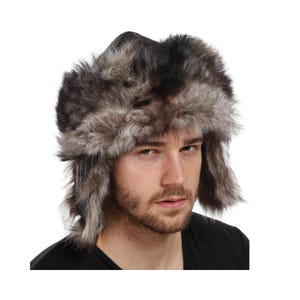 Mongolian Hat - Fur Sheepskin Hats – Handcrafted Unisex Winter Trapper, Traditional Leather Shearling Cap