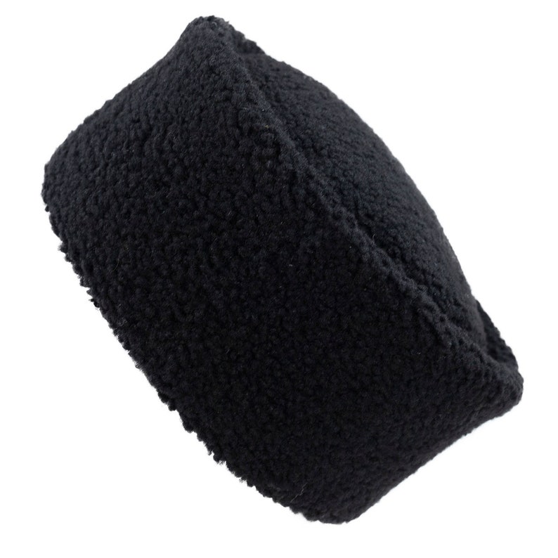 Black Sheepskin Caucasus Hat Unisex Winter Hat Handmade Leather Hat Medieval Hat Anatolian Hat XS S M L XL 2XL image 5
