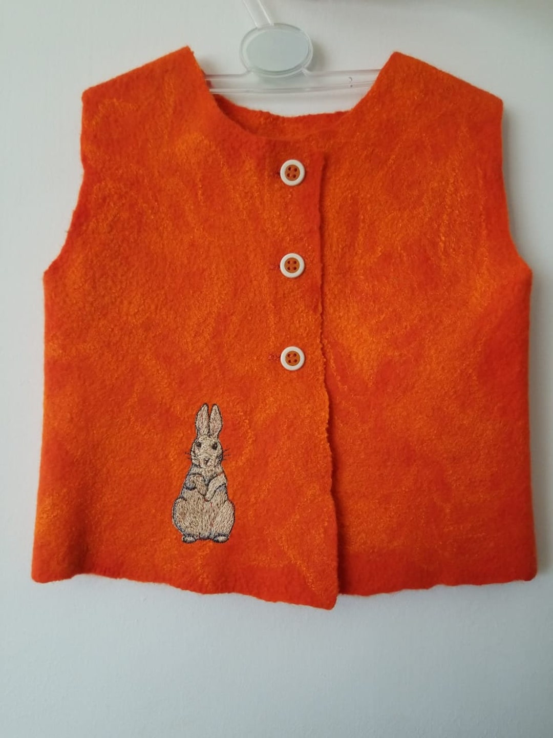 Merino Rabbit Sweater Vest ~ Embroidered Toddler Waistcoat ~ Eco ...