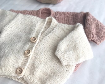 Brei-instructies "Sky Baby Cardigan" (Duits)