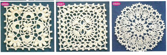 3 Muster Vintage Hakeln Spitze Motive Hakeln Muster Runde Etsy