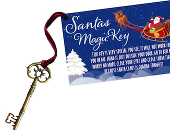 Santa's Magic Key - Magic Santa Key with FREE lost Santa's Sleigh Flying Licence