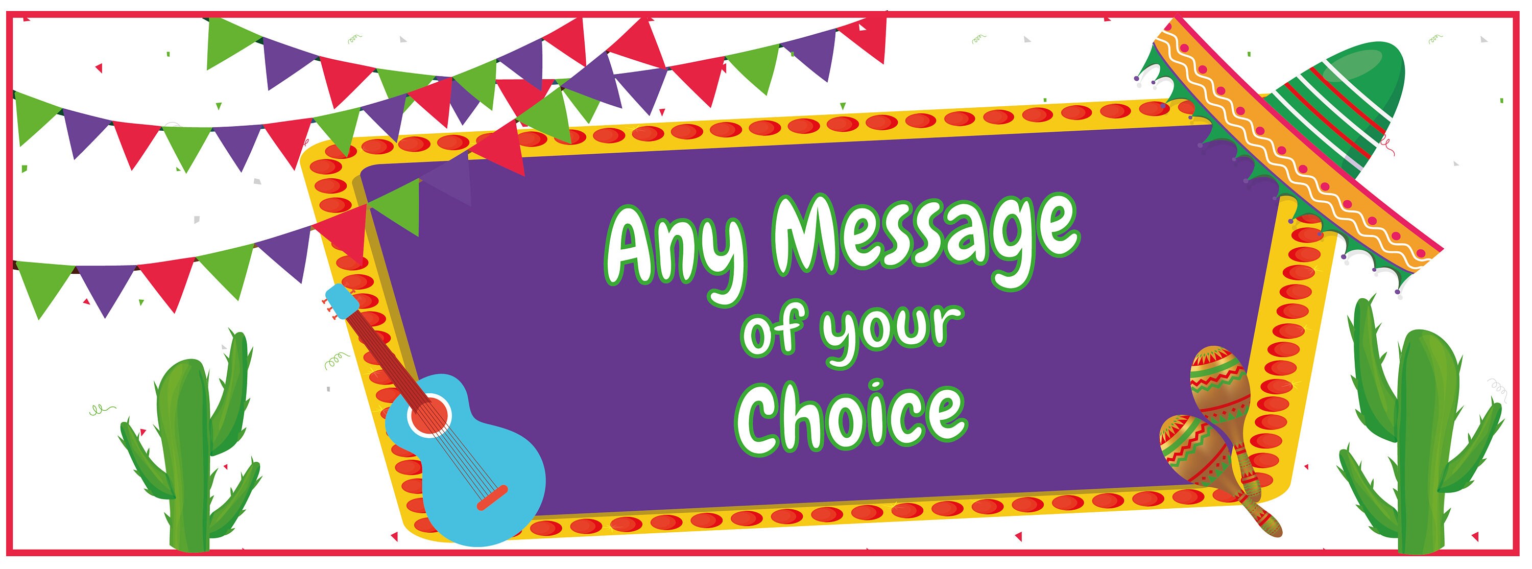 2 Personalised Mexican Fiesta Birthday Banners Any Name | Etsy
