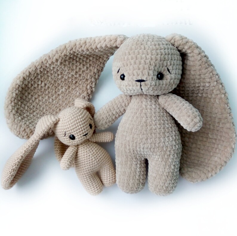 PDF Pattern Crochet Toy Cute Bunny Long Ears Amigurumi Pattern Etsy
