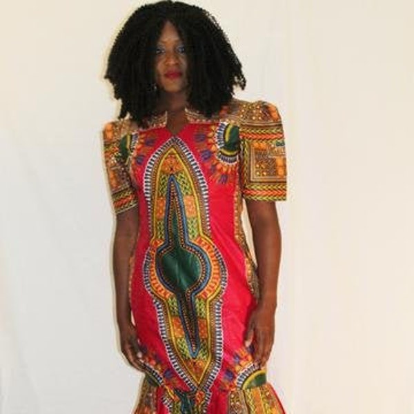 Robe longue wax Adis Abeba, robe longue africaine, robe maxi, robe africaine,vêtement africain femme, pagne africain