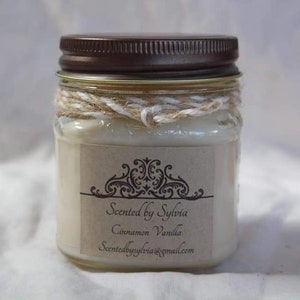 Soy Hand Poured 8 oz Candle.Available in multiple scents. Fall candle.Christmas candle.