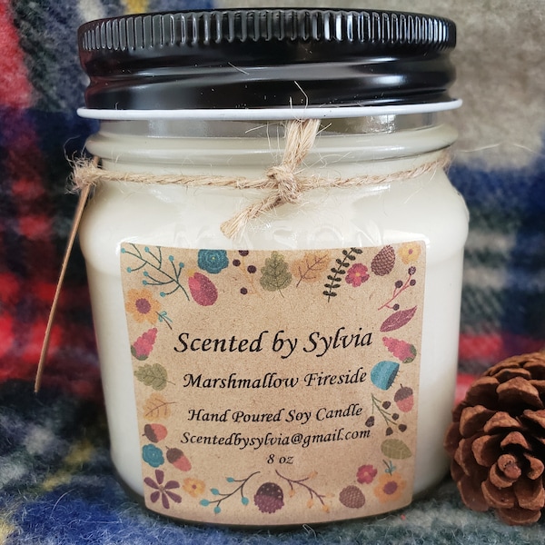 Fall Scented SOY Candle. 8 oz Hand Poured candle.Fall decor. Autumn decor.Fall candles.Fall scents.