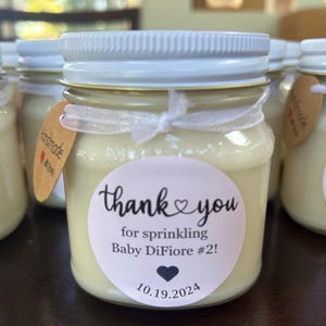 Sprinkle 8oz Soy Candle Favor.Baby Sprinkle.Baby Shower favor.Sprinkle candle favor.Thank you Sprinkle favor.Pink sprinkle favor.