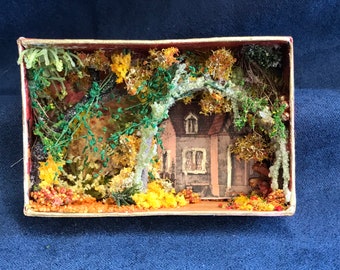 Miniature Autumn Colors, Diorama Autumn Garden, Dollhouse Landscape, Micro Landscape Garden, Autumn Garden, Micro Dollhouse