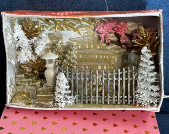 Miniature Japan, Diorama Japanese Mansion, Dollhouse Japan, Oriental Diorama, Miniature Japanese Landscape, Japanese Garden Diorama, Micro Japan