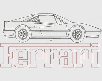 Ferrari 328 GTS ricamo design