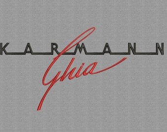 Karmann Ghia machine embroidery design