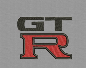 GTR Nissan skyline logo macchina ricamo design