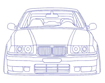 BMW E36  machine embroidery design