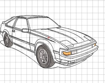 Toyota Supra MK2 ricamo design