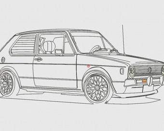 Conception de broderie VW Golf MK1