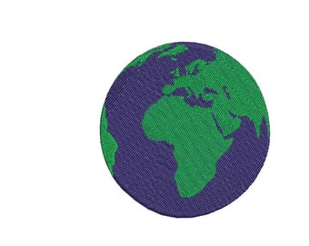 Earth planet Machine embroidery design