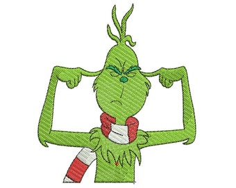 Grinch embroidery design
