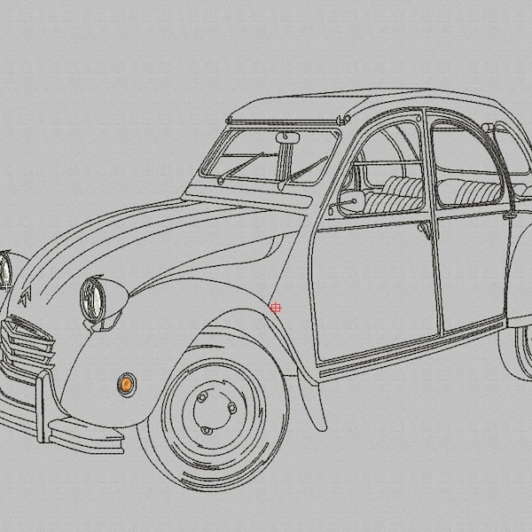 Conception de broderie Citroën 2CV