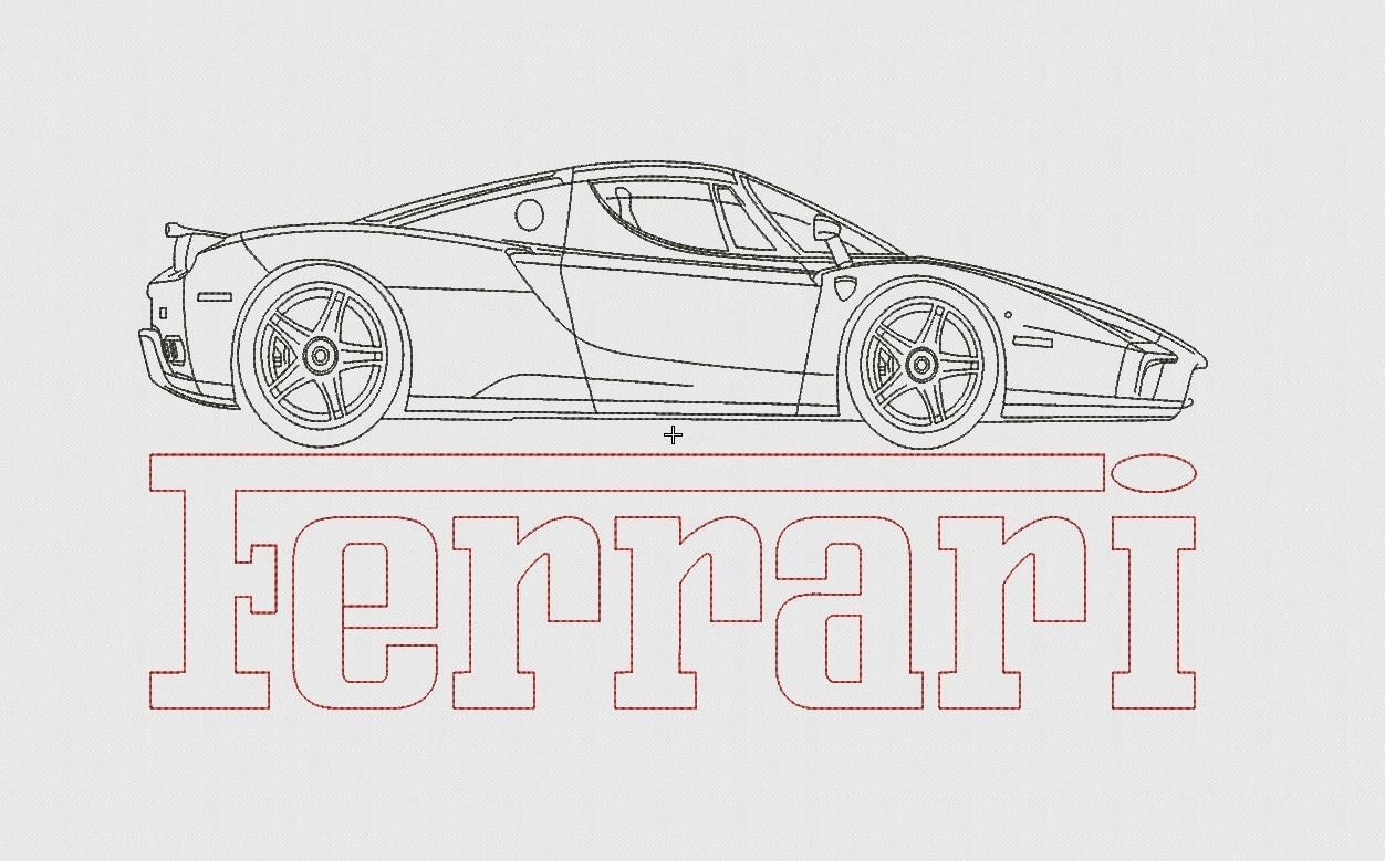 Ferrari Escudo Logo Embroidery Design - Emblanka
