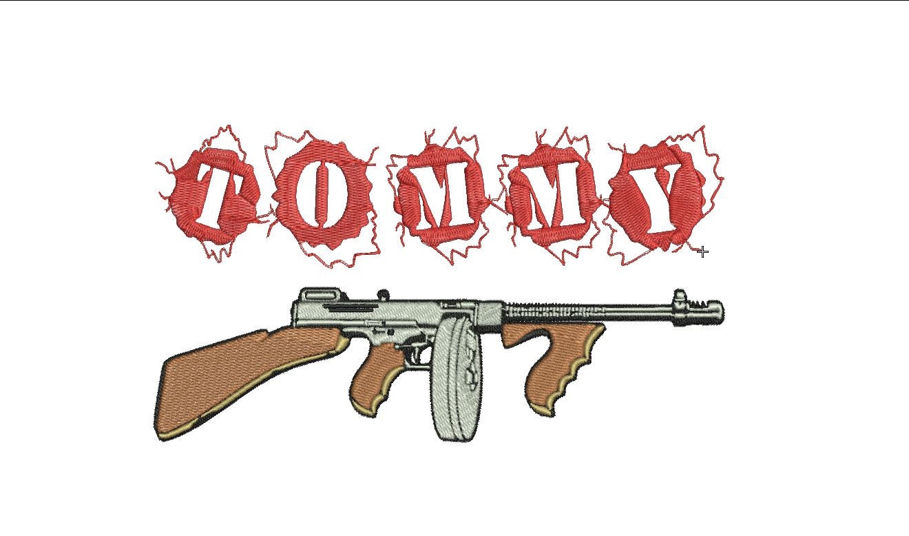 Tommy Gun Drawing