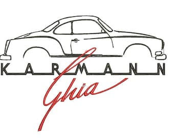 Karmann Ghia embroidery design