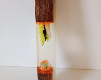 wood and resin light pull