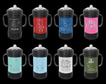 Personalized 10oz Sippy Cup, Laser Engraved Cup
