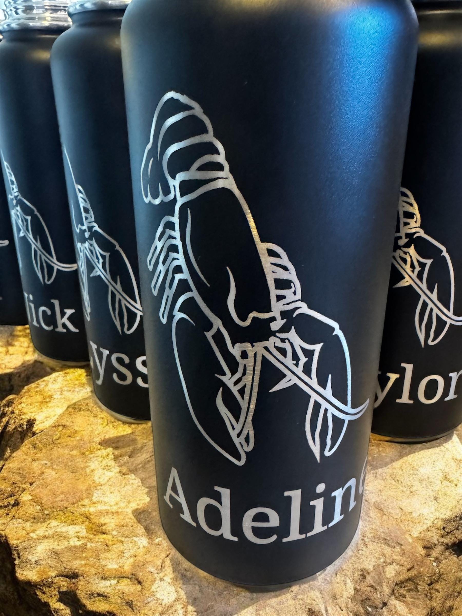 32oz Personalized Laser Engraved Water Bottle – Stainless Steel Hydro ...