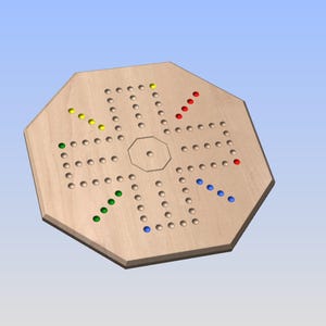 Aggravation Board CNC Plans | SVG DXF Laser Cut | Octagon Marble Game Board | Digital Download
