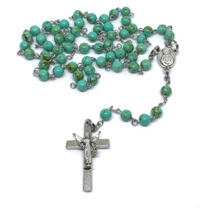 Green Turquoise Rosary image 1