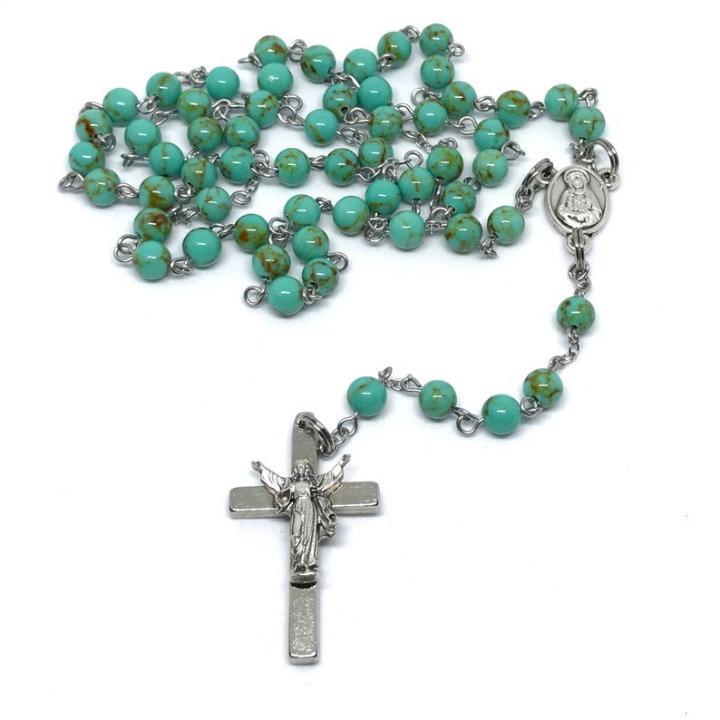 Green Turquoise Rosary image 1