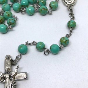 Green Turquoise Rosary image 3