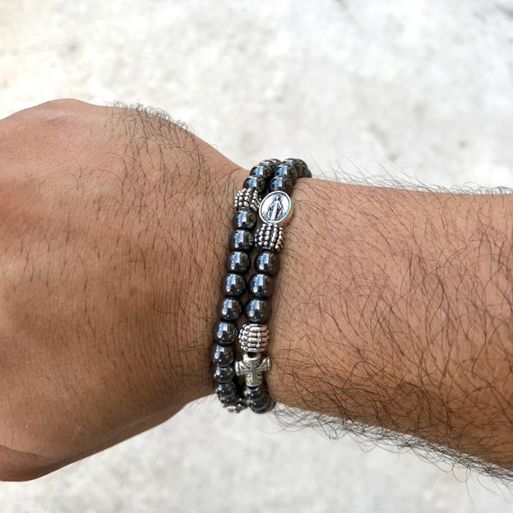 hematite rosary bracelet