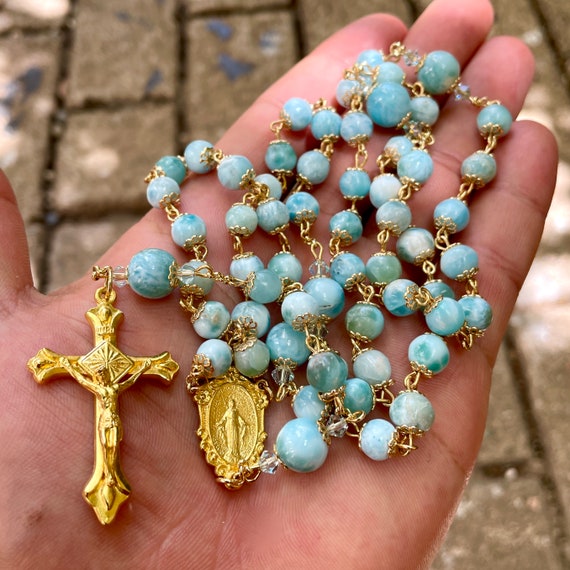 Larimar rosary cheap