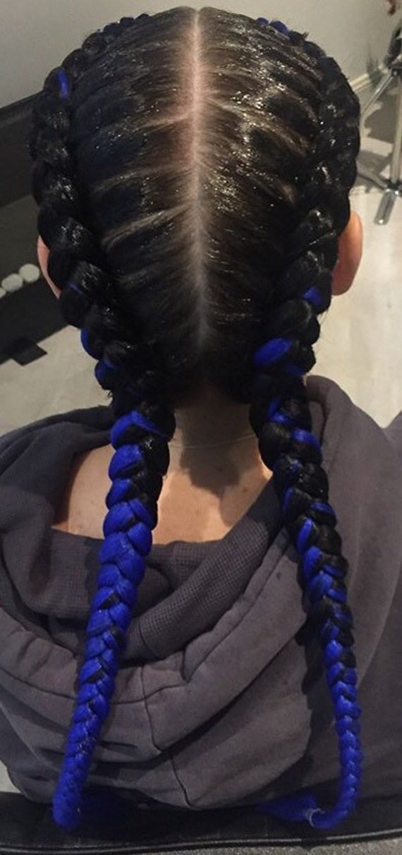 Electric Blue Jumbo Braid Hair Extensions 100g - Etsy Hong Kong Electric Blue Jumbo Braid Hair Extensions 100g - Etsy Hong Kong
