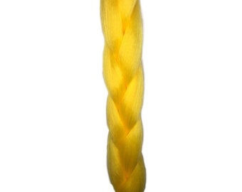 Yellow jumbo braid hair extensions 100g