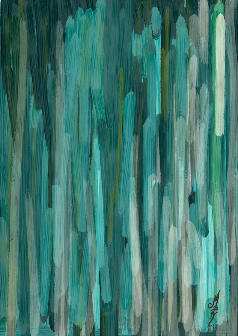 Bellas artes pintura abstracta en diferentes tonos de ...