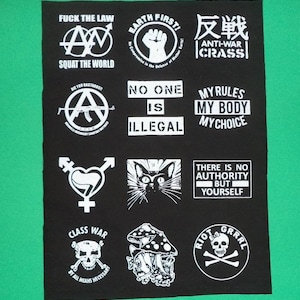 Punk Aufnäher-Punk Bands-Punk Accessoires-Antifa Aufnäher-Politik Patch-Feminist Patch-Anarchy Patches-Punk Kleidung-Punk Rock-Tier Patch